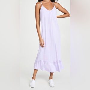 SUNDRY Anthropologie V-Neck Strap Tiered Maxi Dress Orchid Purple Women’s Small